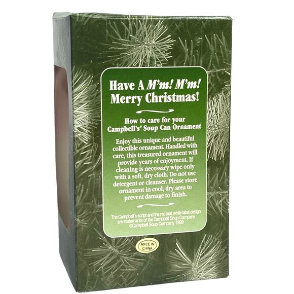 Campbells Chicken Noodle Soup Can GLASS ORNAMENT Collectors Edition 1999-Y2K - Picture 4 of 8